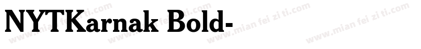 NYTKarnak Bold字体转换
